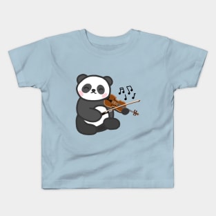 Violin Panda Kids T-Shirt